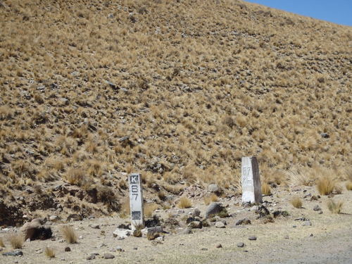 The distances on the old and new road markers are in synch.